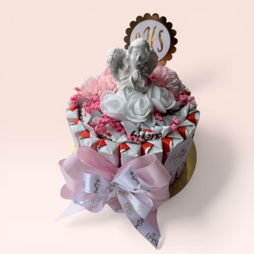 komunijny zestaw premium, słodki bukiet na komunię, box komunijny, prezent komunia dla dziewczynki, prezent komunia dla chłopca, box prezentowy, bukiet komunia, box komunia