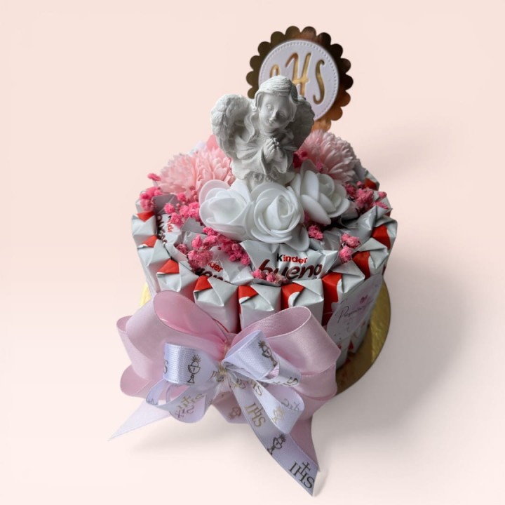 komunijny zestaw premium, słodki bukiet na komunię, box komunijny, prezent komunia dla dziewczynki, prezent komunia dla chłopca, box prezentowy, bukiet komunia, box komunia