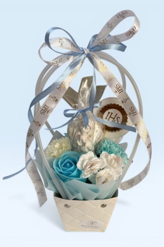 komunijny zestaw premium, słodki bukiet na komunię, box komunijny, prezent komunia dla dziewczynki, prezent komunia dla chłopca, box prezentowy, bukiet komunia, box komunia