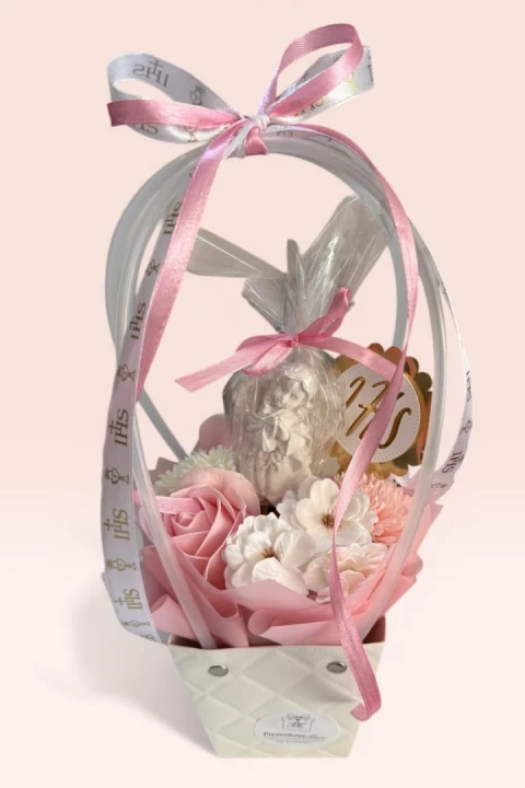 komunijny zestaw premium, słodki bukiet na komunię, box komunijny, prezent komunia dla dziewczynki, prezent komunia dla chłopca, box prezentowy, bukiet komunia, box komunia