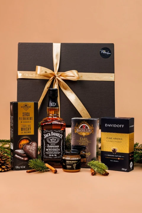 Zestaw świąteczny  w kartoniku, whisky prestige